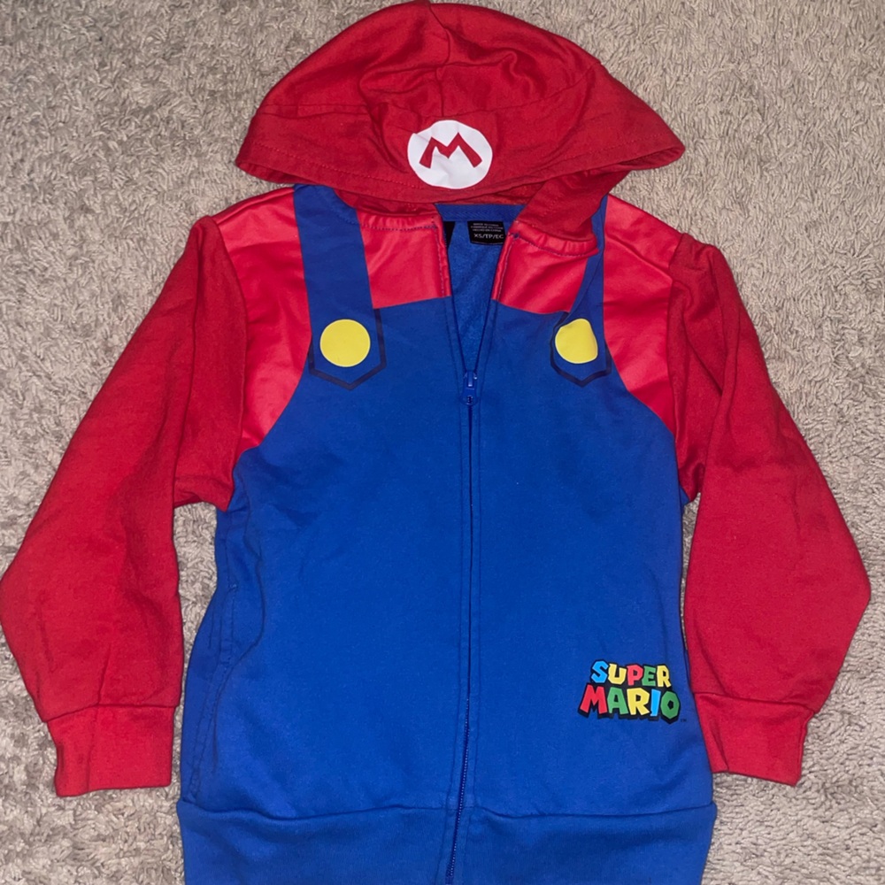 Nintendo Super Mario Kids Jacket - Red and Blue